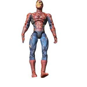 Spider-Man 2002 Battle Ravaged Spiderman Action Figure Tobey Movie Toy Biz